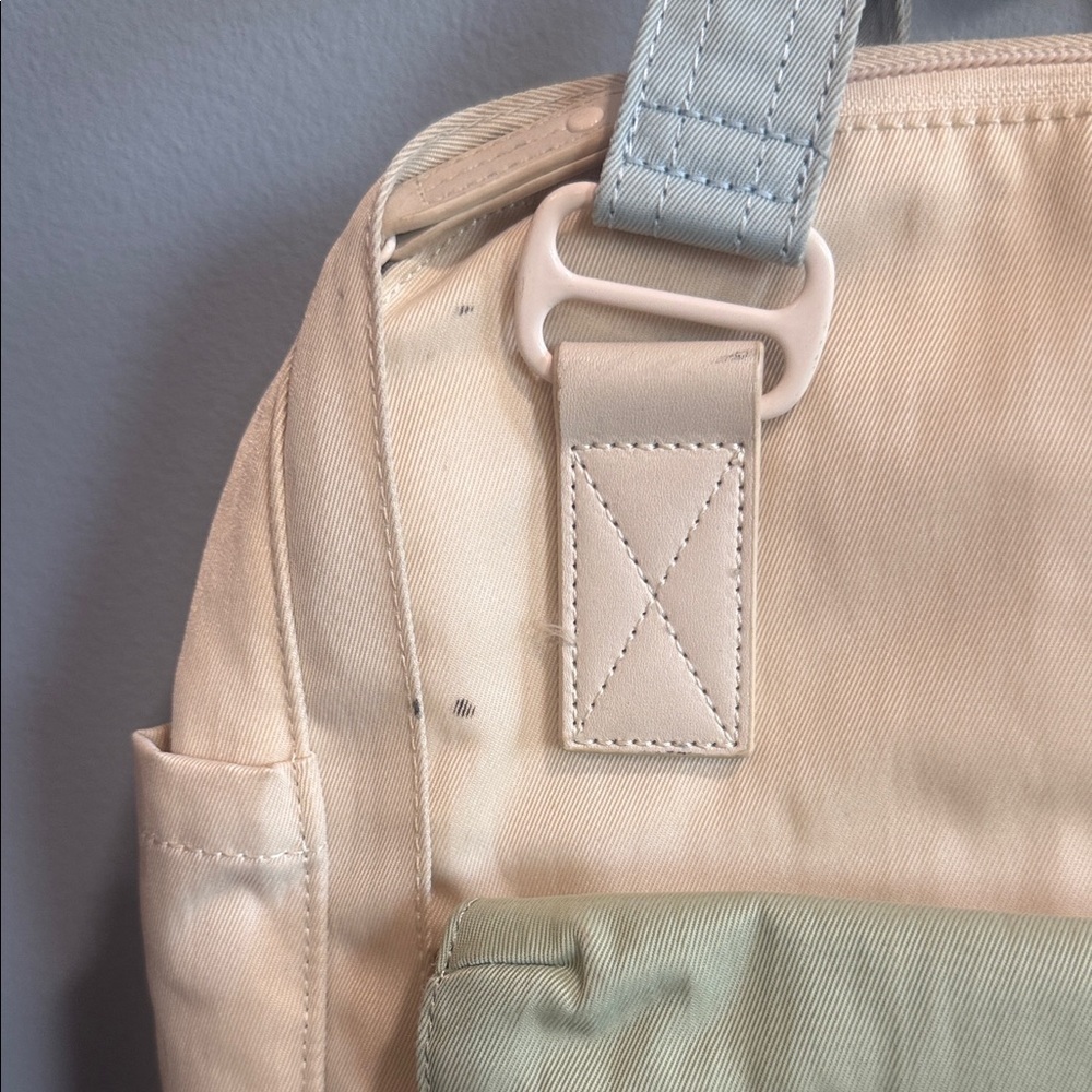 Stylish Cream and Green Backpack - Picture 3 of 5